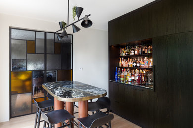 Inspiration for a contemporary home bar in Melbourne.