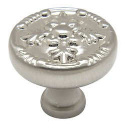 Cosmas - Cabinet Knob, 1-1/4" Diameter, Satin Nickel, Set of 10 - Cabinet And Drawer Knobs