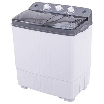 Costway Portable Mini Compact Twin Tub 16Lbs Total Washing Machine Washer