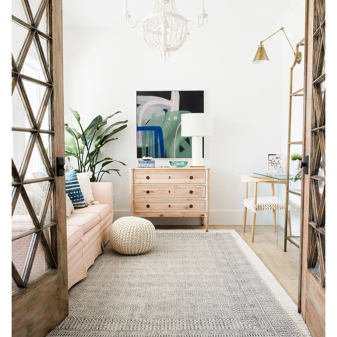 Boho Fresh Office + Sitting Room