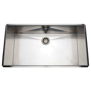 Rohl Forze Single Bowl Undermount Kitchen Sink, Brushed Stainless Steel