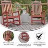 2PK Red Wood Rocking Chair