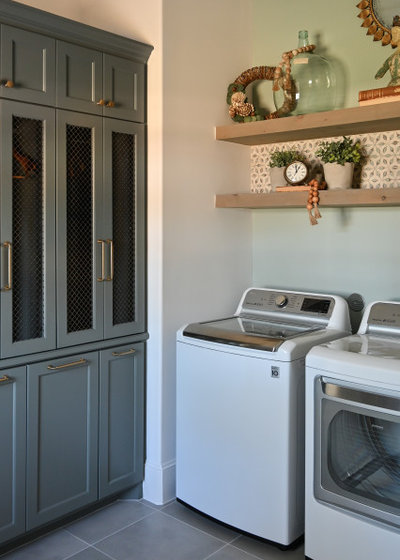 French Country Laundry Room by By Design Interiors, Inc.