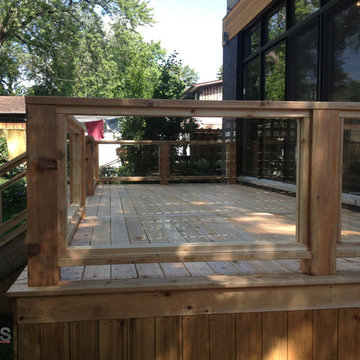 Cedar Glass Railing