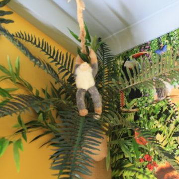 Jungle theme childrens playroom/bedroom