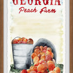 Marmont Hill Inc. - "Fresh Georgia Peaches" Framed Painting Print, 12x18 - Evocative of a summer bounty of peaches, this Georgia peach farm print is perfect for your kitchen or screen porch. This piece is printed on high quality archive paper and professionally hand-framed. With wall-mounting hooks included, this artful accent is ready to hang up as soon as it reaches your front door.