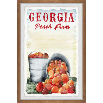 "Fresh Georgia Peaches" Framed Painting Print, 12x18
