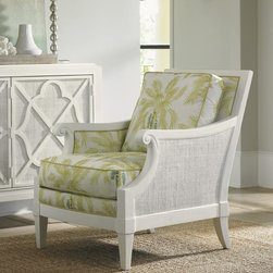 Ivory Key Marley Chair With Woven Rattan Sides - Products