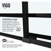 VIGO Elan 52 to 56"x74" Frameless Sliding Shower Door