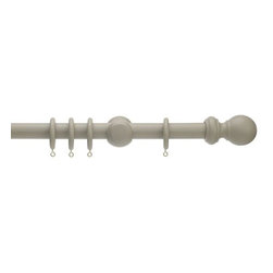 Cafe latte pole, with Classic ball finial - Curtain Poles
