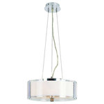 Trans Globe - Trans Globe 2092 PC Young And Hip - Three Light Pendant - One of the largest and most complete collections of indoor and outdoor residential lighting in the world. Today we offer everything from six inch ceiling globes to 130 light crystal chandeliers, from ultra-contemporary pendants to very traditional table top accessories.Young And Hip Three Light Pendant Polished Chrome Opal/Clear Glass *UL Approved: YES *Energy Star Qualified: n/a  *ADA Certified: n/a  *Number of Lights: Lamp: 3-*Wattage:60w A19 Medium Base bulb(s) *Bulb Included:No *Bulb Type:A19 Medium Base *Finish Type:Polished Chrome