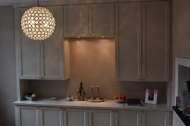 Example of a trendy family room design in New York