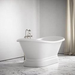 Charsley Matte White Roll Top Cast Iron Bath - Baths