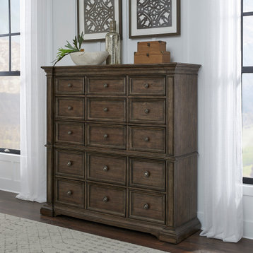 Woodbury 15-Drawer Master Chest in Cowboy Boots Brown