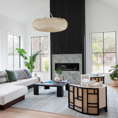 Inspiration for a coastal living room remodel in Charleston