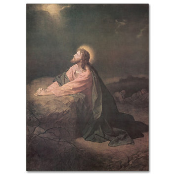 Heinrich Hofmann 'Christ in the Garden of Gethsemane' Canvas Art, 32 x 24