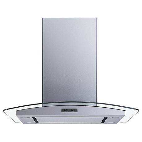 Winflo Convertible Island Range Hood, Stainless Steel, 30"