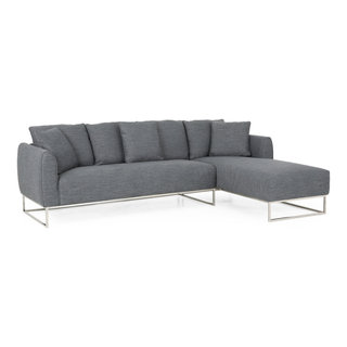 Harley Sectional Sofa With Chaise Lounge Contemporary Sectional Sofas by GDFStudio Houzz