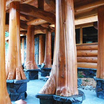 The Carousel House; Murray Arnottt Design. LogWork: Nicola LogWorks