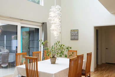 Example of a trendy dining room design in Seattle