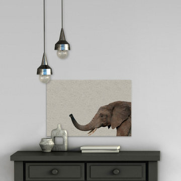 "Side Elephant" Painting Print on Wrapped Canvas