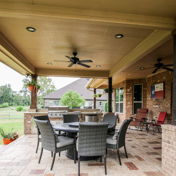 Workshop and Patio Cover with Outdoor Kitchen: Rosenberg, TX