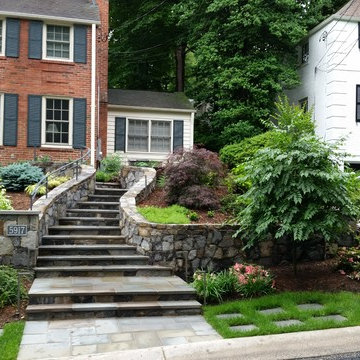 Bethesda Front Yard Hillside Garden