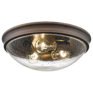 Millennium Lighting 5229 3 Light 14"W Flush Mount Bowl Ceiling - Rubbed Bronze