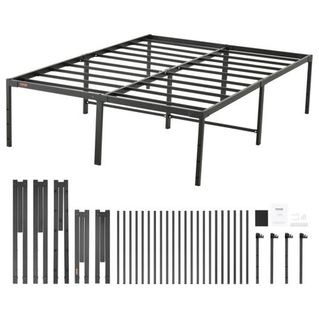 VEVOR Full Size Bed Frame 18" Metal Bed Frame Platform 1500 lbs Noise Free