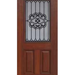 Entry Single Door 80 Fiberglass Tivoli 2 Panel 1/2 Lite - Front Doors