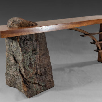 Stone Meditation Bench