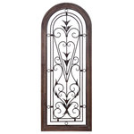 StyleCraft - Traditional Scroll Iron Design Wood Framed Wall Art With Metal, 50" H20" W - Elevate your rustic decor with the Traditional Scroll Art by StyleCraft. This iron and wood design resembles a window from the classical time period. However, it has been reimagined to reflect modern, rustic, traditional design. Display this framed wall art in large open spaces around your home.