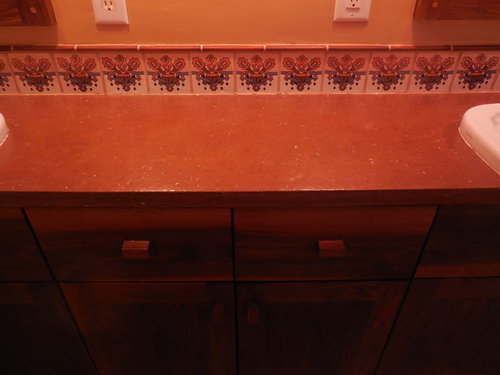 Changing The Color Of A Poured Concrete Bathroom Countertop