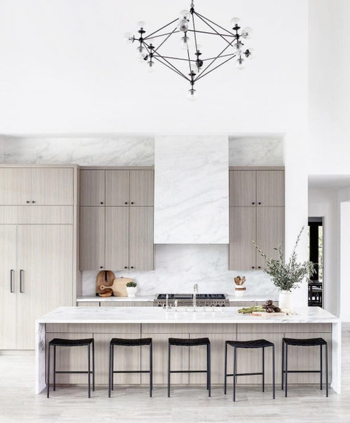Range Hood Wrapped in Porcelain Tile