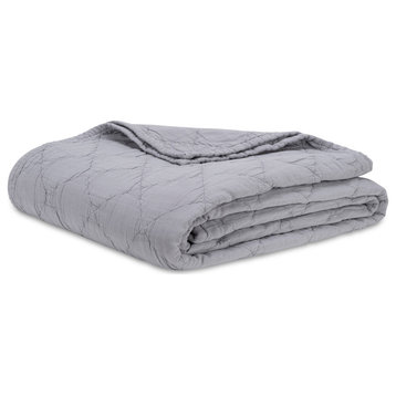 Providence Easton Blanket, Light Gray, Twin, Blankets