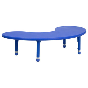 Roseto FFIF28301 35"W Plastic Framed Adjustable Activity Table - Blue
