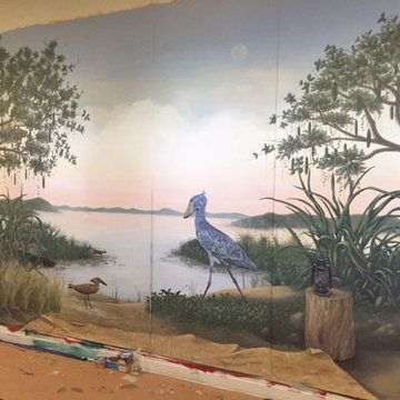 My new line of hand painted wallpaper ready to send $4500 or custom order