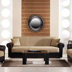 Enea Living Room Set In Rainbow Dark Beige - Sofas