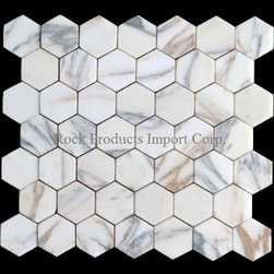 MH21L- HEXAGON CALACATTA GOLD 2 IN - Mosaic Tile