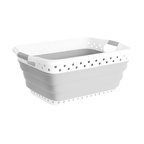 Collapsible Laundry Basket- Square Pop Up Storage by Lavish Home, Gray