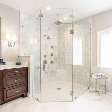 Modern and Serene Spa Master Bath in McLean, Northern Virginia
