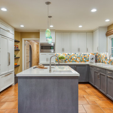 Bespoke backsplash in perfectly planned Palo Alto kitchen