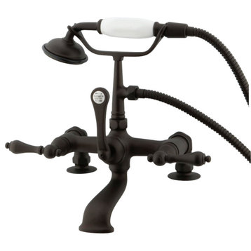 Kingston Brass Deck-Mount Clawfoot Tub Faucets In Oil Rubbed Bronze CC203T5