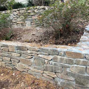 Dry Stack Field Stone Retaining Walls in Sligo Creek Park, Silver Spring MD