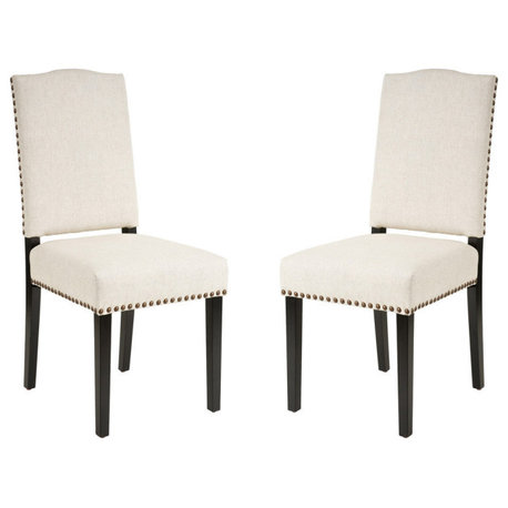 GDF Studio Stuart Dining Chair, Set of 2, Beige
