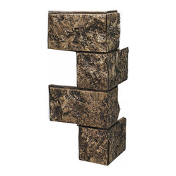 168-LARGE JERUSALEM BRICK CORNER 24"H X 12"W X 1 1/2"D - Wall Panels
