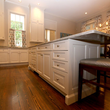 Large Eat in Kitchen with Floor to Ceiling Brookhaven Cabinetry