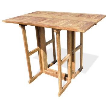 48"x31" Rectangular Folding Counter Table, Grade A Teak