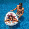 38" White and Gray Inflatable Kids Shark Mouth Pool Ring