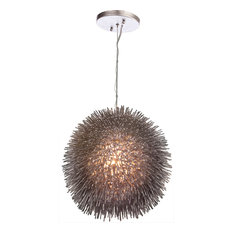 Urchin 1-Light Pendant, Painted Chrome, Large